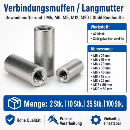 Verbindungsmuffen langmutter - verbindungsmuffen,