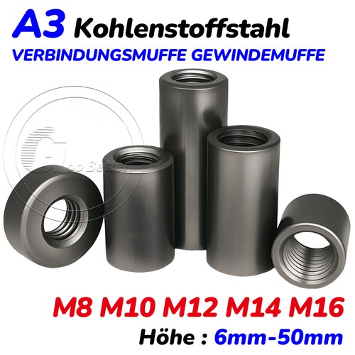 Verbindungsmuffe rund m10 - verbindungsmuffe, m8