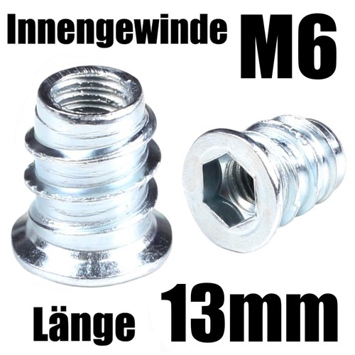 13mm einschraubmuffen - m6-13mm, /