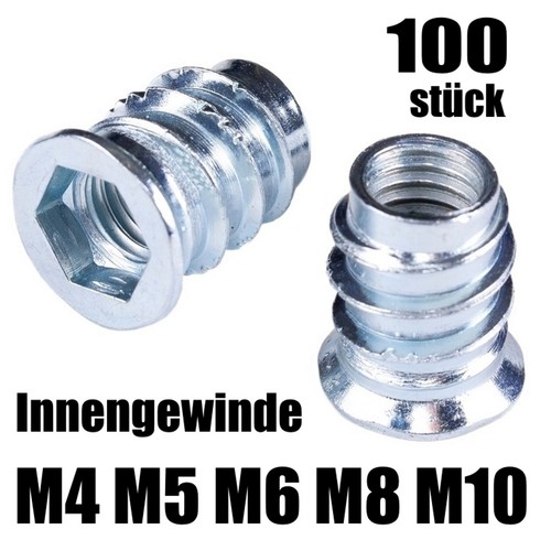 100x einschraubmuffen muffen - 100x,
