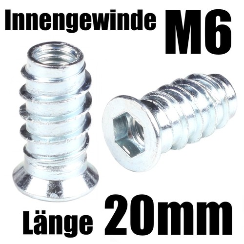 20mm einschraubmuffen - m6-20mm,