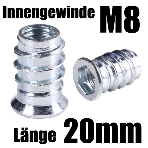 20mm einschraubmuffen - m8-20mm, /