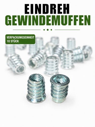 Eindreh gewindemuffen m6 - m4,